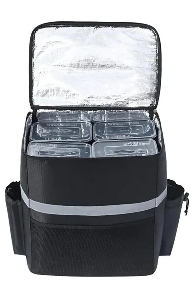 Profesyonel Kamp Için Soğutucu Termal Sırt Çantası - Reflektörlü Yemek Taşıma Sırt Çantası